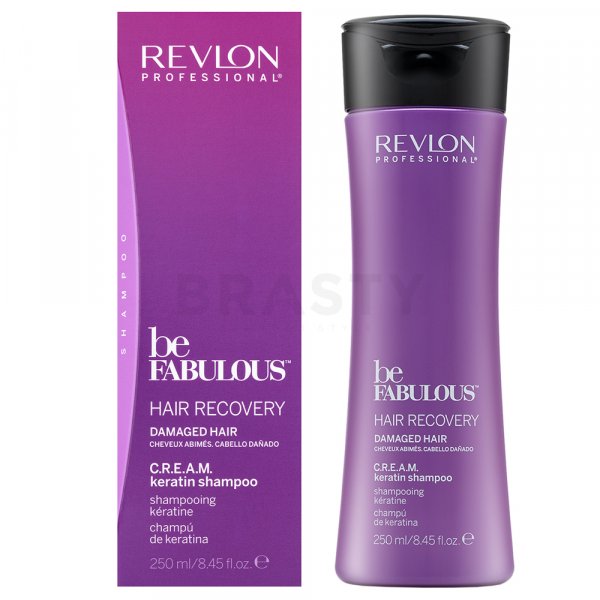 Revlon Professional Be Fabulous Recovery C.R.E.A.M. Keratin Shampoo posilujúci šampón pre poškodené vlasy 250 ml