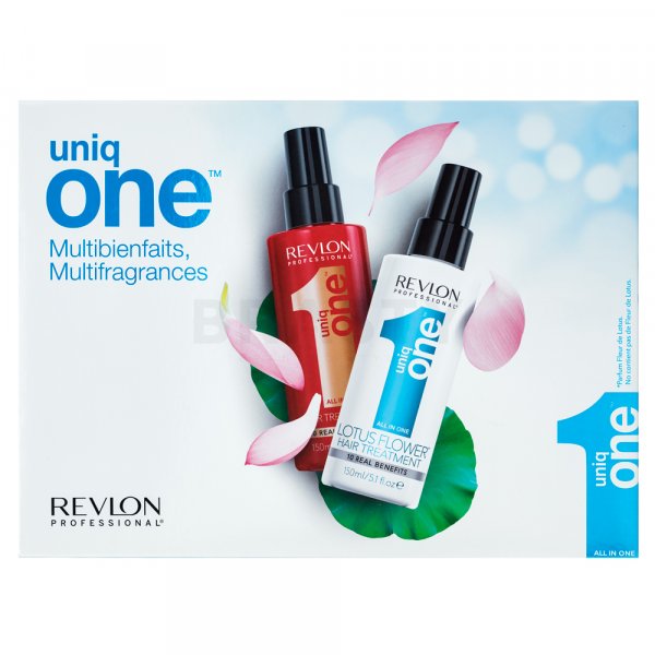 Revlon Professional Uniq One All In One Classic + Lotus All-in-One Multi-Benefit Treatment pielęgnacja bez spłukiwania do wszystkich rodzajów włosów 150 ml + 150 ml