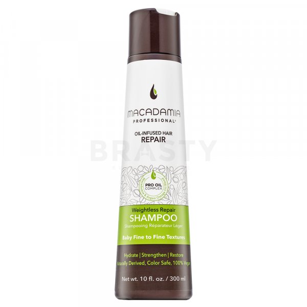 Macadamia Professional Weightless Repair Shampoo Pflegeshampoo für Haarvolumen 300 ml