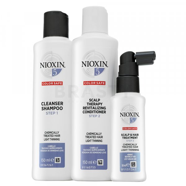 Nioxin System 5 Trial Kit Kit Para el cabello tratado químicamente 150 ml + 150 ml + 50 ml