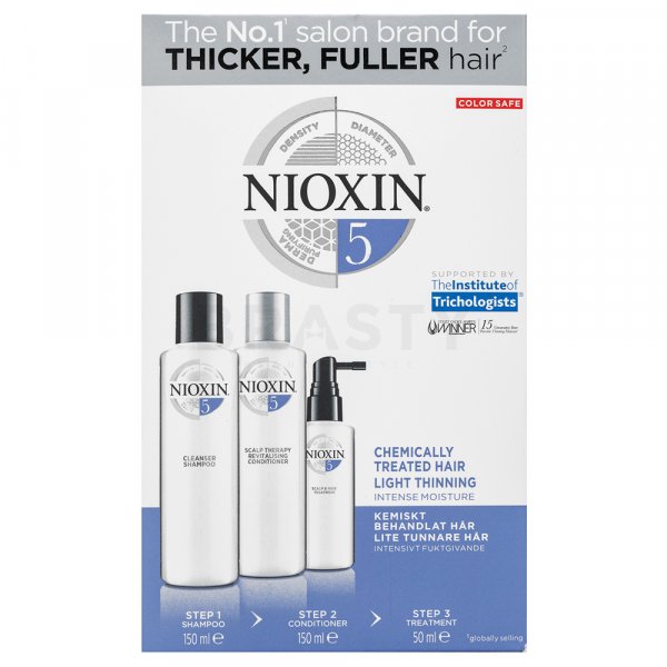 Nioxin System 5 Trial Kit készlet kémiailag kezelt hajra 150 ml + 150 ml + 50 ml