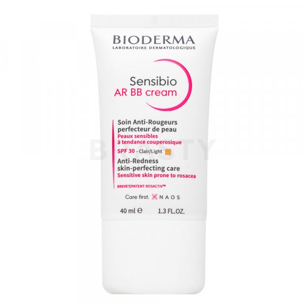 Bioderma Sensibio AR BB Cream Anti-Redness Skin-Perfecting Care Claire Light BB krém proti zarudnutí 40 ml
