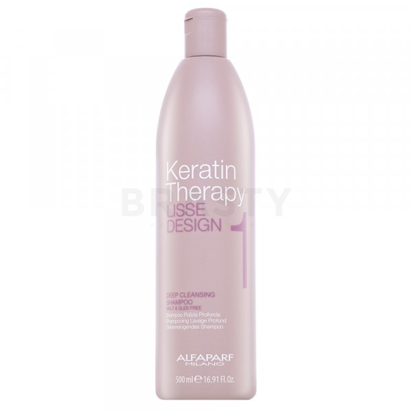 Alfaparf Milano Lisse Design Keratin Therapy Deep Cleansing Shampoo hĺbkovo čistiaci šampón pre všetky typy vlasov 500 ml