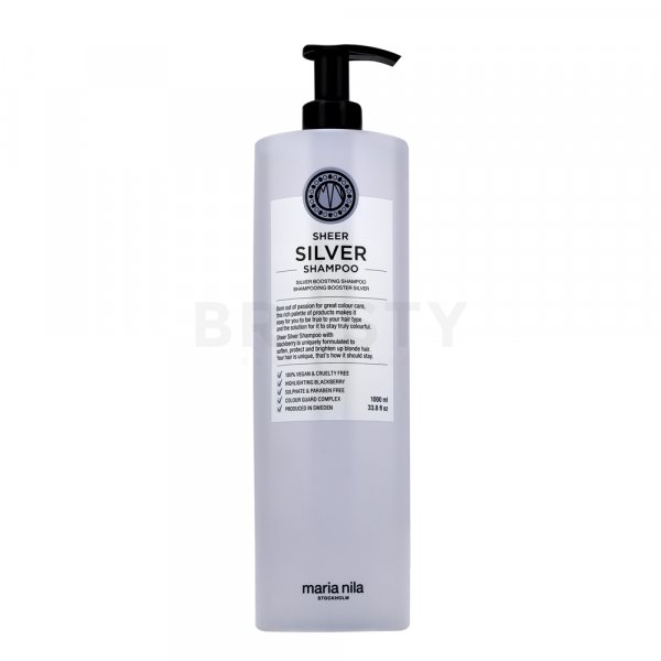 Maria Nila Sheer Silver Shampoo vyživující šampon pro platinově blond a šedivé vlasy 1000 ml
