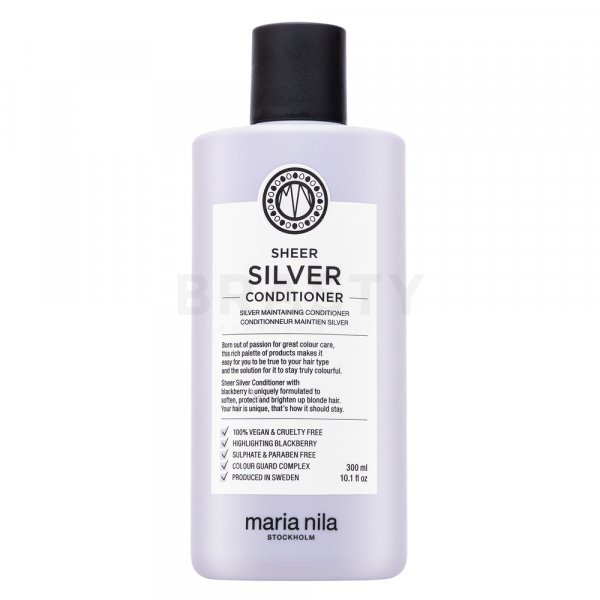 Maria Nila Sheer Silver Conditioner balsam pentru întărire pentru păr blond platinat si grizonat 300 ml