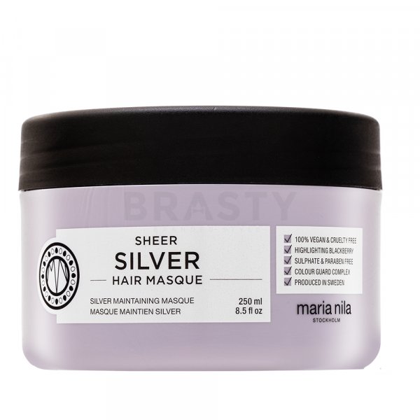 Maria Nila Sheer Silver Hair Masque kräftigende Maske für platinblondes und graues Haar 250 ml