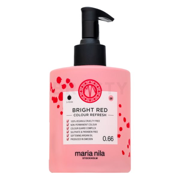 Maria Nila Colour Refresh vyživujúca maska ​​s farebnými pigmentmi pre oživenie červených odtieňov Bright Red 300 ml