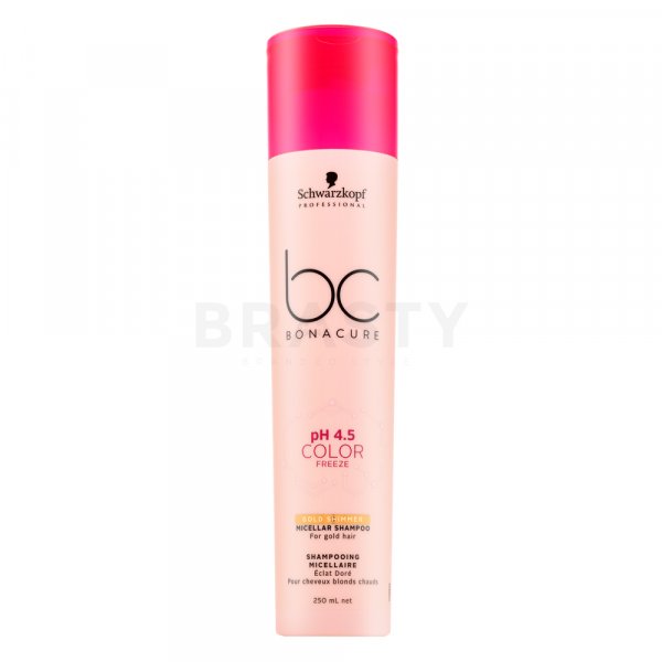 Schwarzkopf Professional BC Bonacure pH 4.5 Color Freeze Gold Shimmer Micellar Shampoo Shampoo zur Wiederbelebung von warmen blonden Haartönen 250 ml