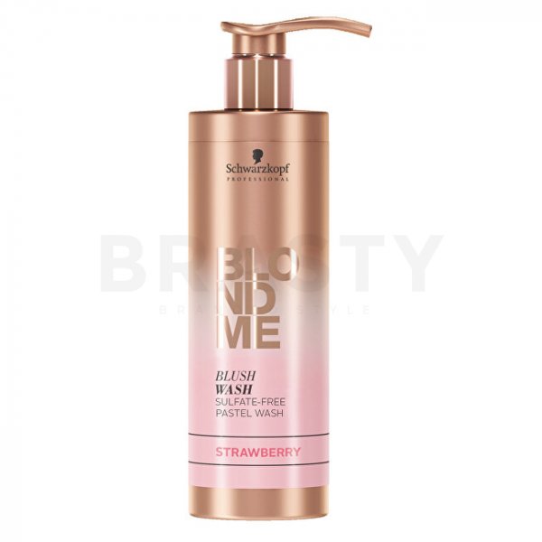 Schwarzkopf Professional BlondMe Blush Wash Strawberry barevný šampon pro světlé vlasy 250 ml