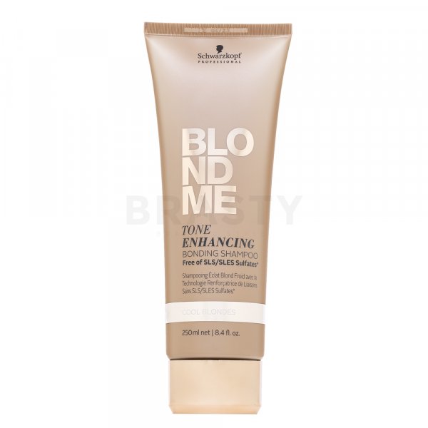 Schwarzkopf Professional BlondMe Tone Enhancing Bonding Shampoo Cool Blondes Stärkungsshampoo zur Wiederbelebung von kalten blonden Farbtönen 250 ml