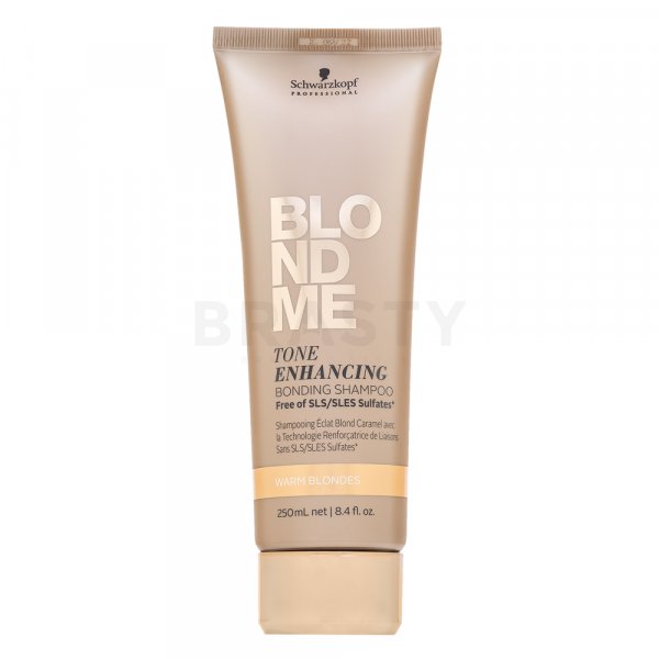 Schwarzkopf Professional BlondMe Tone Enhancing Bonding Shampoo Warm Blondes sampon fără sulfati pentru revigorarea nuantelor calde de blond 250 ml