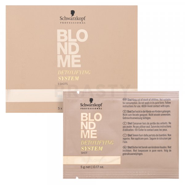 Schwarzkopf Professional BlondMe Detoxifying System 5 Shots All Blondes prípravok k maske pre oživenie farby 5 x 5 g