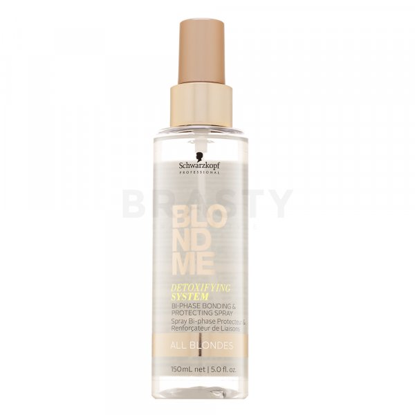 Schwarzkopf Professional BlondMe Detoxifying System Bi-Phase Bonding & Protecting Spray pflegendes Haarserum im Spray für blondes Haar 150 ml