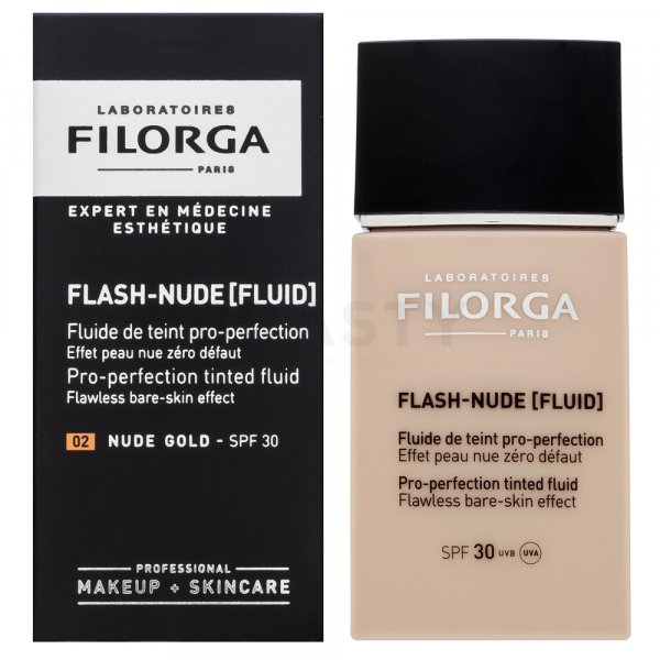 Filorga Flash-Nude Tinted Fluid 02 Nude Gold emulsiones tonificantes e hidratantes para piel unificada y sensible 30 ml