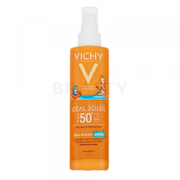 Vichy Idéal Soleil SPF50 Protection Anti-UV renforcée mleczko do opalania w sprayu dla dzieci 200 ml