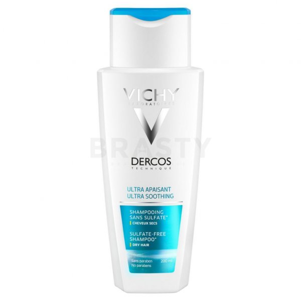 Vichy Dercos Ultra Soothing Sulfate-Free Shampoo Dry Hair Champú sin sulfato Para el cuero cabelludo sensible 200 ml