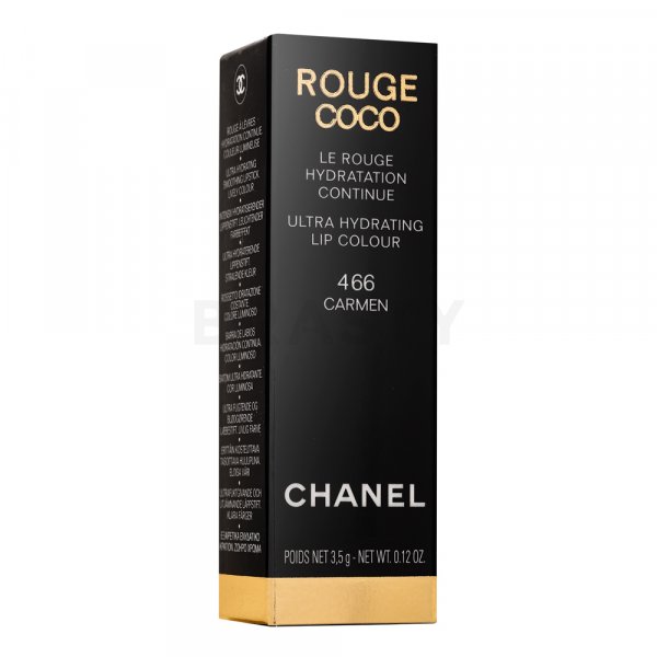 Chanel Rouge Coco Carmen 466 rúž s hydratačným účinkom 3,5 g