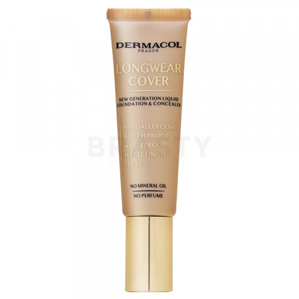 Dermacol Longwear Cover 03 Beige maquillaje líquido SPF 15 contra las imperfecciones de la piel 30 ml