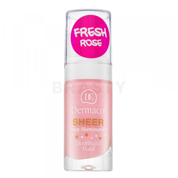Dermacol Sheer Face Illuminator Fresh Rose lozione perfezionatrice per l' unificazione della pelle e illuminazione 15 ml