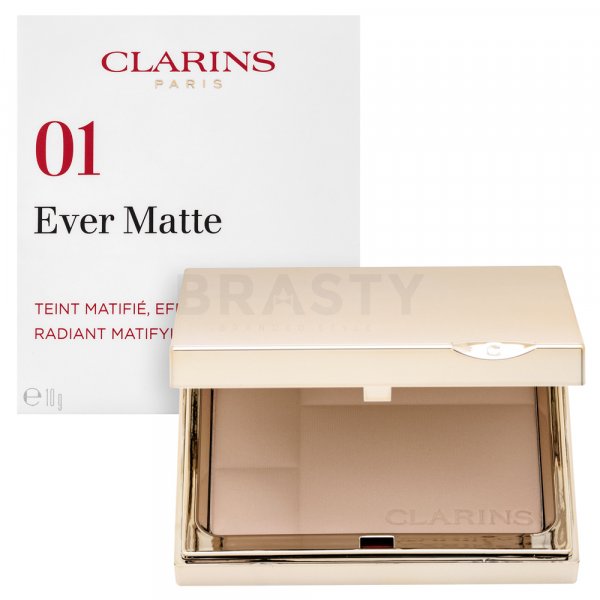 Clarins Ever Matte Radiant Matifying Powder púder so zmatňujúcim účinkom 01 Transparent Light 10 g