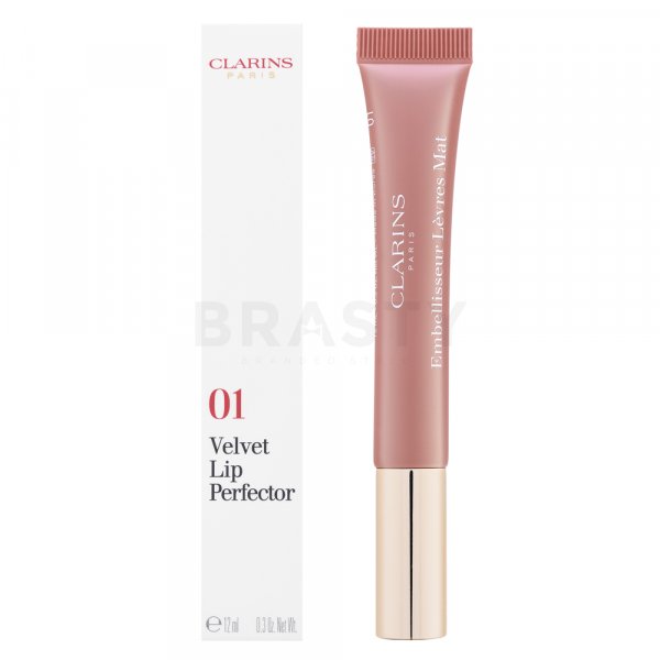 Clarins Velvet Lip Perfector lesk na rty s hydratačním účinkem 01 Nude 12 ml