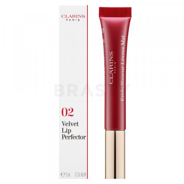 Clarins Velvet Lip Perfector lesk na pery s hydratačným účinkom 02 Velvet Rosewood 12 ml