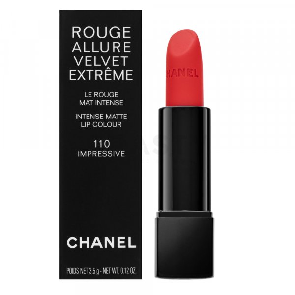 Chanel Rouge Allure Velvet Extreme Intense Matte Lip Colour 110 Impressive dlouhotrvající rtěnka pro matný efekt 3,5 g