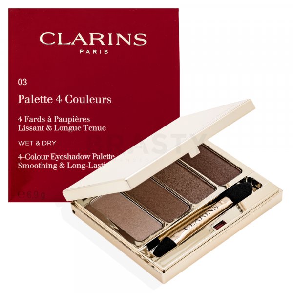 Clarins 4-Colour Eyeshadow Palette paletka očných tieňov 03 Brown 6,9 g