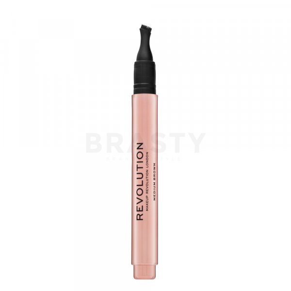 Makeup Revolution Fast Brow Clickable Pomade Pen - Medium Brown tužka na obočí 1 ml