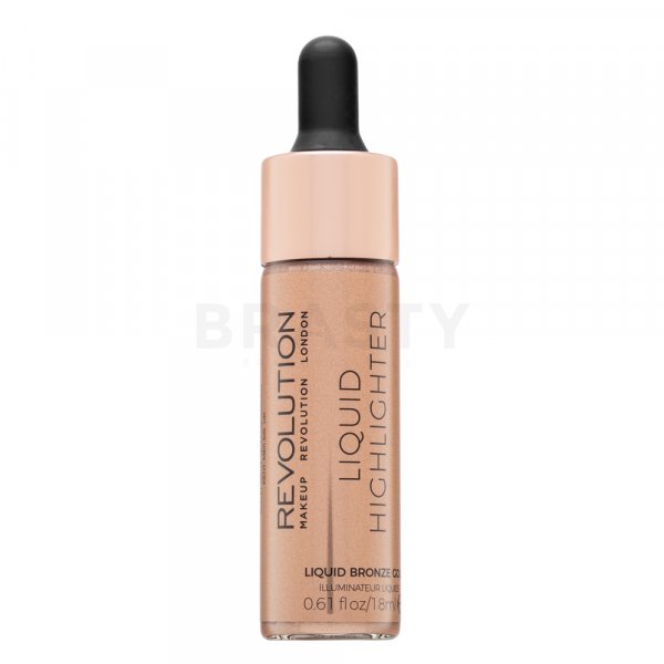 Makeup Revolution Liquid Highlighter Bronze Gold iluminator 18 ml