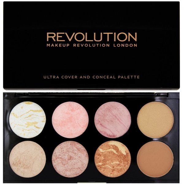 Makeup Revolution Ultra Blush Palette Golden Sugar multifunkciós arc paletta 13 g