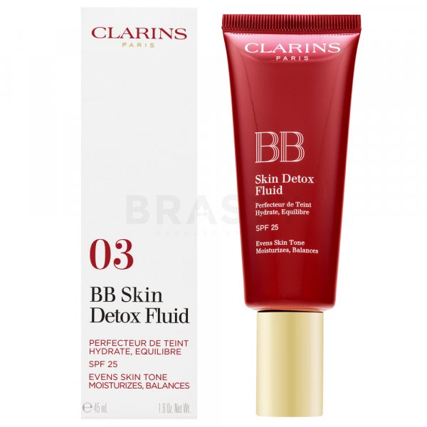 Clarins BB Skin Detox Fluid BB krém pro sjednocení barevného tónu pleti 03 Dark 45 ml