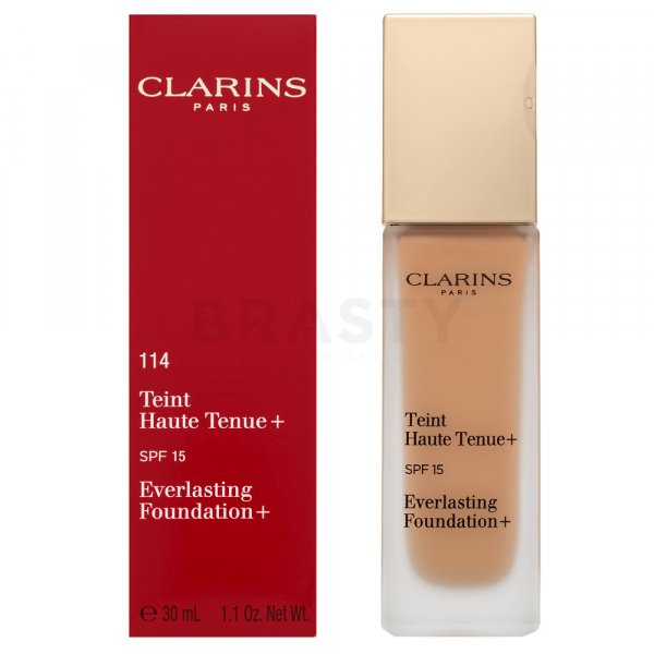 Clarins Everlasting Foundation+ dlouhotrvající make-up 114 Cappucino 30 ml