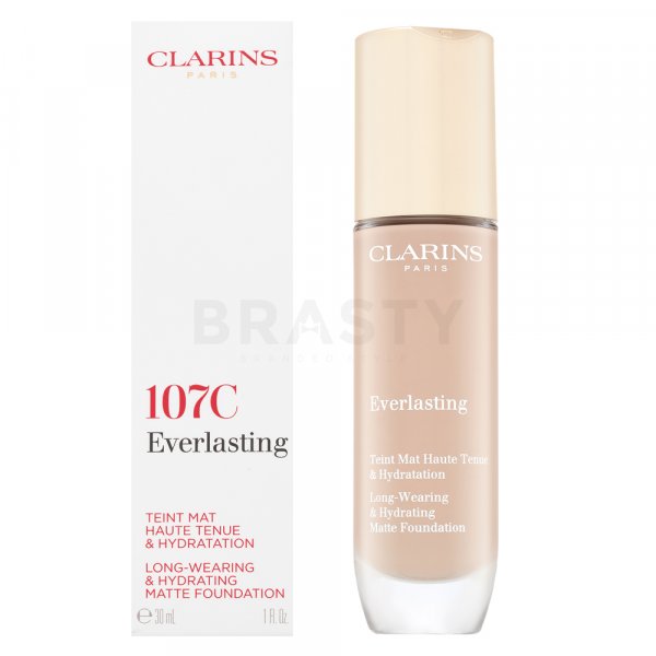 Clarins Everlasting Long-Wearing & Hydrating Matte Foundation dlhotrvajúci make-up pre matný efekt 107C 30 ml