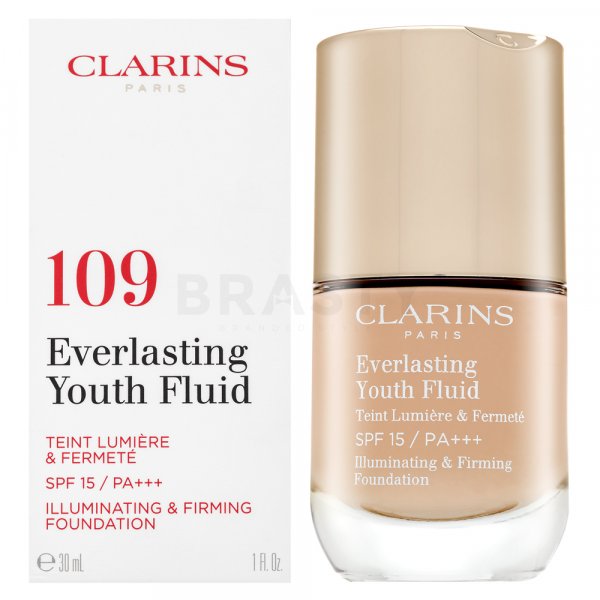 Clarins Everlasting Youth Fluid 109 Wheat dlouhotrvající make-up proti stárnutí pleti 30 ml