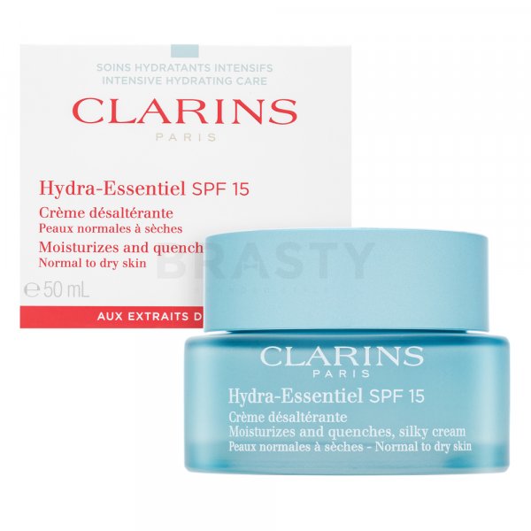 Clarins Hydra-Essentiel Silky Cream hidratáló krém az egységes és világosabb arcbőrre 50 ml