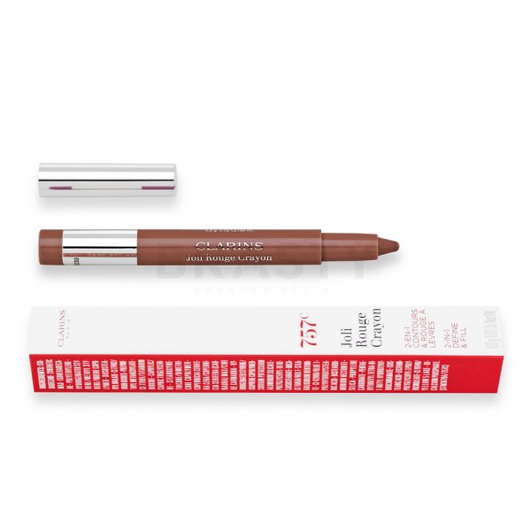 Clarins Joli Rouge Crayon konturovací tužka na rty 2v1 757C Nude Brick 0,6 g