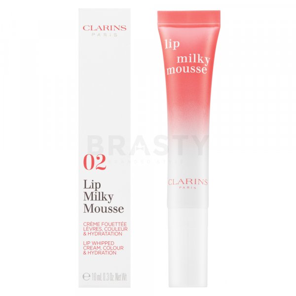 Clarins Lip Milky Mousse výživný balzam na pery s hydratačným účinkom 02 Milky Peach 10 ml