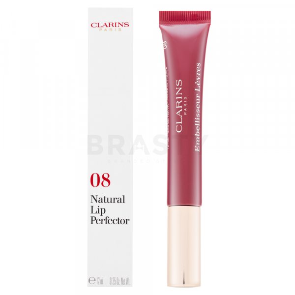 Clarins Natural Lip Perfector brillo de labios 08 Plum Shimmer 12 ml