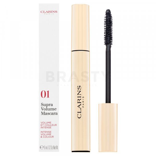 Clarins Supra Volume Mascara szempillaspirál szempilla meghosszabbítására és volumenre N. 01 Black 8 ml