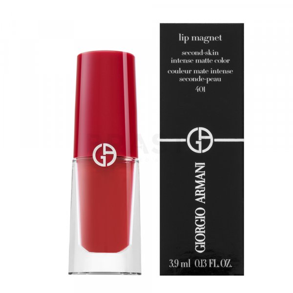 Armani (Giorgio Armani) Lip Magnet Second Skin Intense Matte Color 401 langanhaltender flüssiger Lippenstift mit mattierender Wirkung 3,9 ml