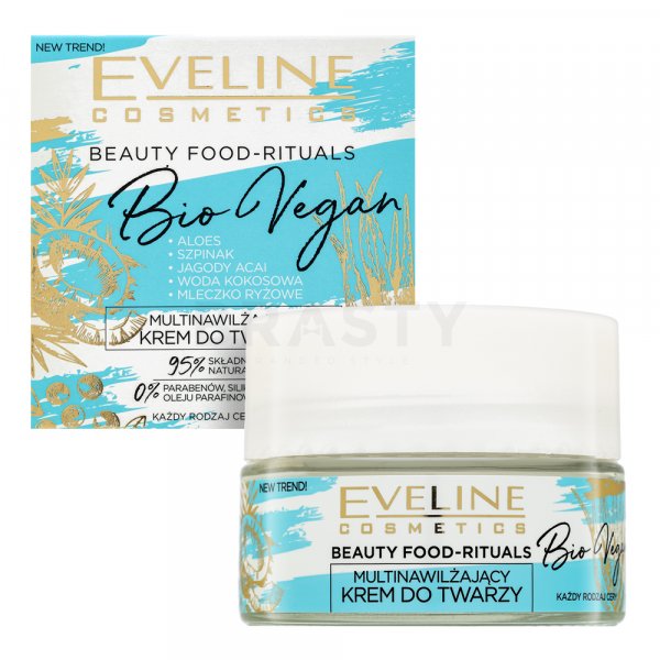 Eveline Bio Vegan Multi-Moisturising Day And Night Face Cream vyživující krém pro každodenní použití 50 ml