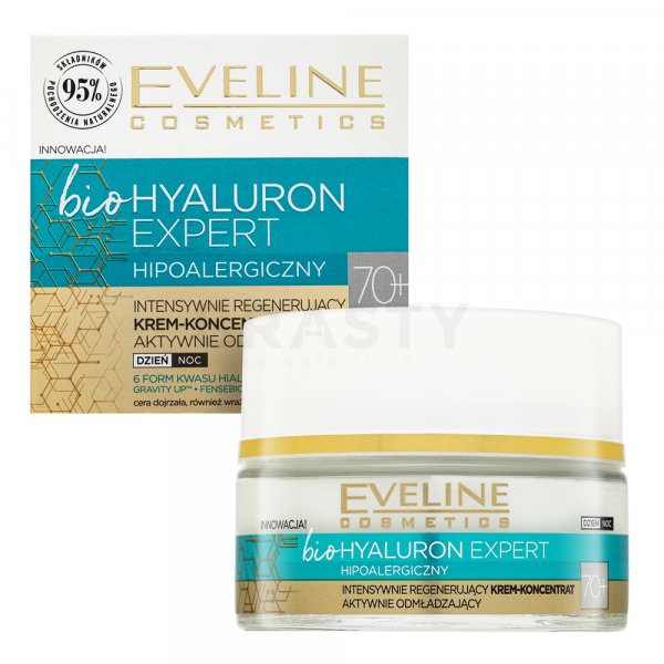 Eveline Bio Hyaluron Expert Intensive Regenerating Rejuvenatin Cream 70+ wzmacniający krem liftingujący z formułą przeciwzmarszczkową 50 ml
