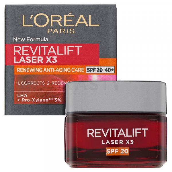 L´Oréal Paris Revitalift Laser X3 Anti-Age Day Cream SPF 20 crema de fortalecimiento efecto lifting Para uso diario 50 ml