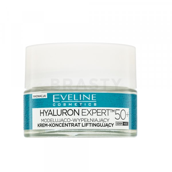 Eveline Hyaluron Clinic Day And Night Cream 50+ omlazující pleťový krém proti vráskám 50 ml