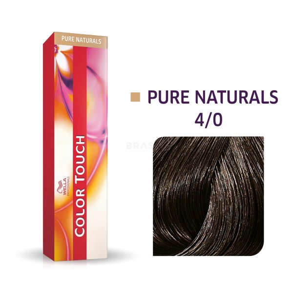 Wella Professionals Color Touch Pure Naturals Professionelle demi-permanente Haarfarbe mit einem multidimensionalen Effekt 4/0 60 ml