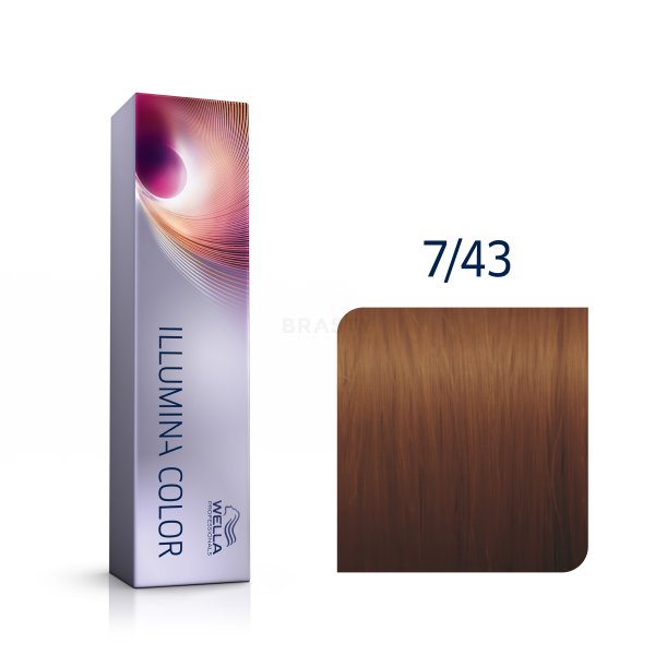 Wella Professionals Illumina Color professionele permanente haarkleuring 7/43 60 ml