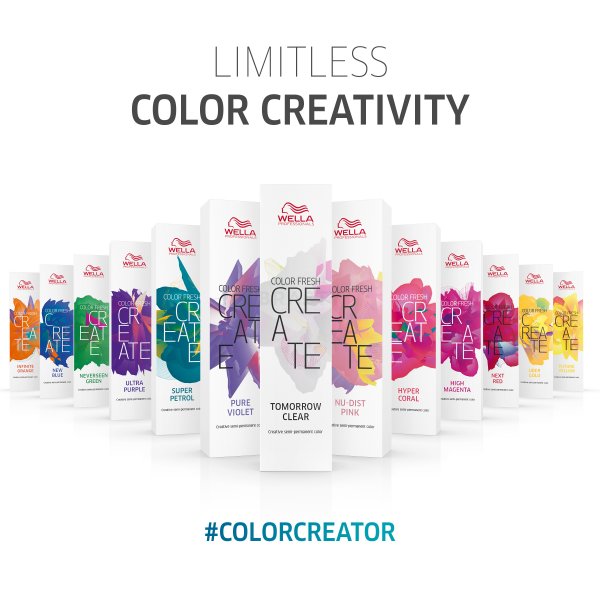 Wella Professionals Color Fresh Create Semi-Permanent Color culoare profesională a părului semipermanent Nu-Dist Pink 60 ml