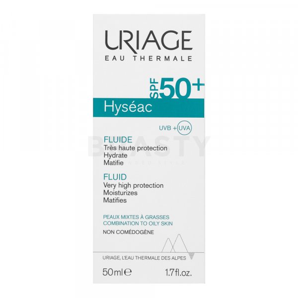Uriage Hyséac Fluid SPF50+ fluid protector și hidratant cu efect matifiant 50 ml