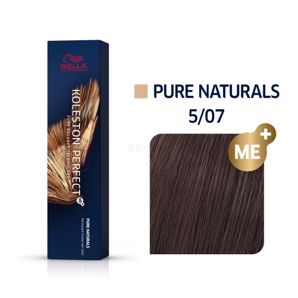 Wella Professionals Koleston Perfect Me+ Pure Naturals profesionální permanentní barva na vlasy 5/07 60 ml